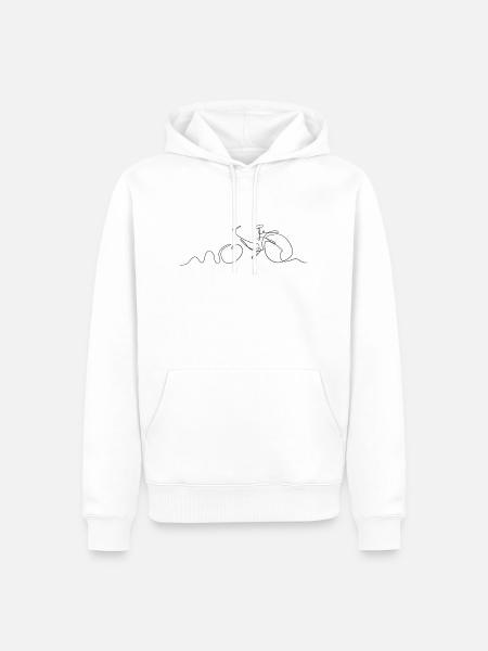 Fahrrad - Männer Premium Bio Hoodie - Weiß