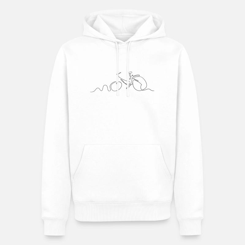 Fahrrad - Männer Premium Bio Hoodie - Weiß