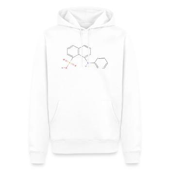 Lipase Molecule - Colored Structural Formula - Men’s Premium Organic Hoodie - white - Front - Nico (187cm)