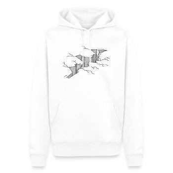 Crack in the floor black and white drawing - Men’s Premium Organic Hoodie - white - Front - Nico (187cm)