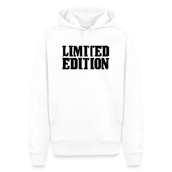 Edizione numerata - Felpa con cappuccio ecologica premium da uomo - bianco - Fronte - Nico (187cm)