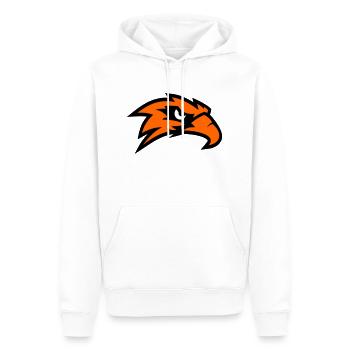 eagle head - Men’s Premium Organic Hoodie - white - Front - Nico (187cm)