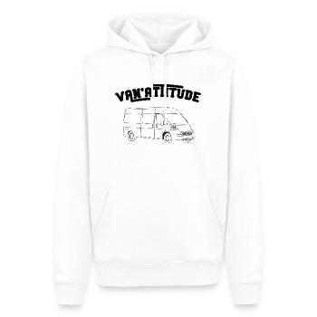Van attitude cadeau humour van camping car - Sweat à capuche Premium bio Homme - blanc - Devant - Nico (187cm)