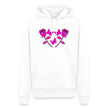Sommer - Männer Premium Bio Hoodie - Weiß - Vorne - Nico (187cm)