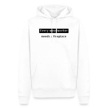 lumberman lets play carpenter tshirts - Männer Premium Bio Hoodie - Weiß - Vorne - Nico (187cm)