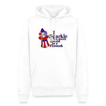 I Sparkle So Much I Could Be A Firework - Men’s Premium Organic Hoodie - white - Front - Nico (187cm)