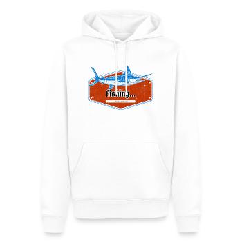 Fishing...is my passion - Männer Premium Bio Hoodie - Weiß - Vorne - Nico (187cm)