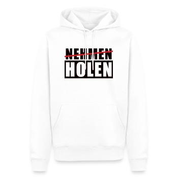 Nehmen Holen Trier Platt Stadt - Männer Premium Bio Hoodie - Weiß - Vorne - Nico (187cm)