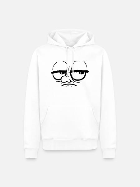 Eyes rolling cartoon annoyed - Men’s Premium Organic Hoodie - white