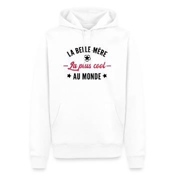 humour belle-mère - Sweat à capuche Premium bio Homme - blanc - Devant - Nico (187cm)