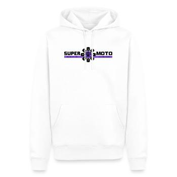 SUPER MOTO Monkey Circle lila - Männer Premium Bio Hoodie - Weiß - Vorne - Nico (187cm)