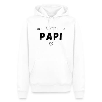 Bientôt papi - Sweat à capuche Premium bio Homme - blanc - Devant - Nico (187cm)