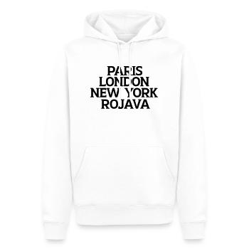 Paris London New york rojava - Männer Premium Bio Hoodie - Weiß - Vorne - Nico (187cm)