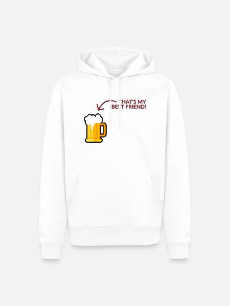 That´s my best Friend - Männer Premium Bio Hoodie - Weiß