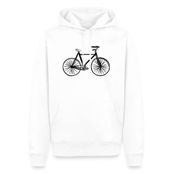 Fahrrad Gekritzel Fahrräder Radfahren Silhouette 3 - Männer Premium Bio Hoodie - Weiß - Vorne - Nico (187cm)
