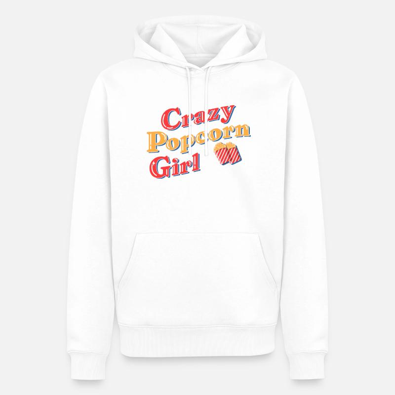 Popcorn - Männer Premium Bio Hoodie - Weiß