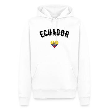Ecuador - Männer Premium Bio Hoodie - Weiß - Vorne - Nico (187cm)