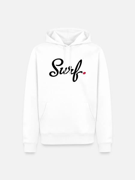 surf - Männer Premium Bio Hoodie - Weiß