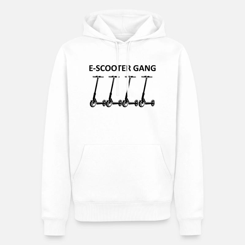 E-Scooter E-Roller Scooter - Männer Premium Bio Hoodie - Weiß