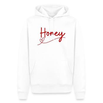 Honey Heart Line Valentine's Day Couples Sweetheart Love - Men’s Premium Organic Hoodie - white - Front - Nico (187cm)