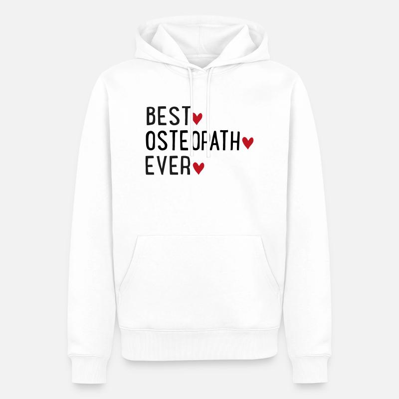 Bester Osteopath - Männer Premium Bio Hoodie - Weiß