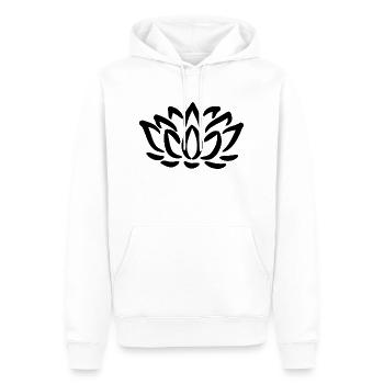 Lotus - Sweat à capuche Premium bio Homme - blanc - Devant - Nico (187cm)