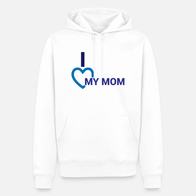 J’aime ma mère - Sweat à capuche Premium bio Homme - blanc
