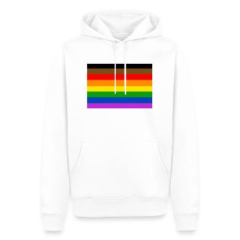 Drapeau de la fierté de Philadelphie - Sweat à capuche Premium bio Homme - blanc - Devant - Nico (187cm)