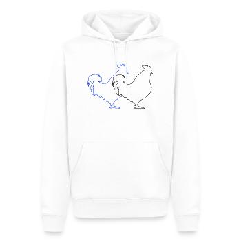 Coq 2 - Sweat à capuche Premium bio Homme - blanc - Devant - Nico (187cm)