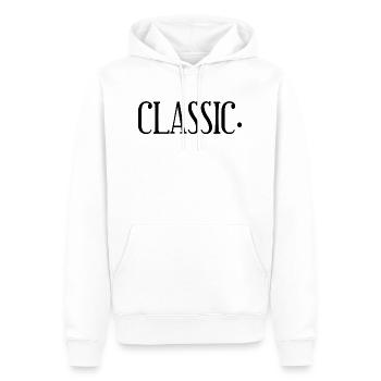 Classic. Urban Classic Style Designer T-Shirt - Männer Premium Bio Hoodie - Weiß - Vorne - Nico (187cm)