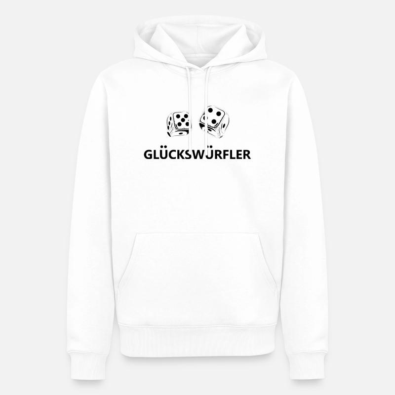 boardgame chess backgammon game night - Männer Premium Bio Hoodie - Weiß