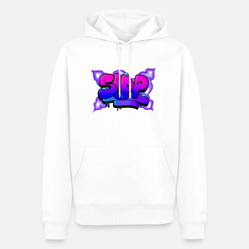 Gifle de graffiti - Sweat à capuche Premium bio Homme - blanc