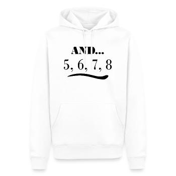 Dancing Dance Music - Men’s Premium Organic Hoodie - white - Front - Nico (187cm)