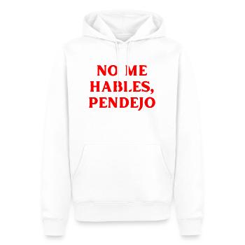 Sprich nicht mit mir - Spanisch Sprache - Männer Premium Bio Hoodie - Weiß - Vorne - Nico (187cm)