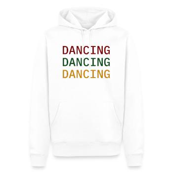 Danse Musique de danse - Sweat à capuche Premium bio Homme - blanc - Devant - Nico (187cm)
