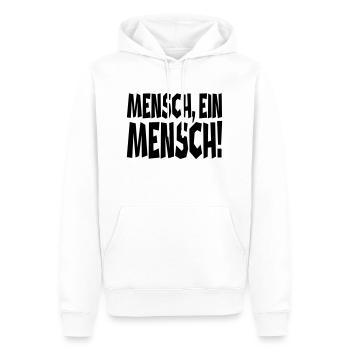 Ein Mensch - Männer Premium Bio Hoodie - Weiß - Vorne - Nico (187cm)
