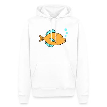 fisch comic 01 - Männer Premium Bio Hoodie - Weiß - Vorne - Nico (187cm)