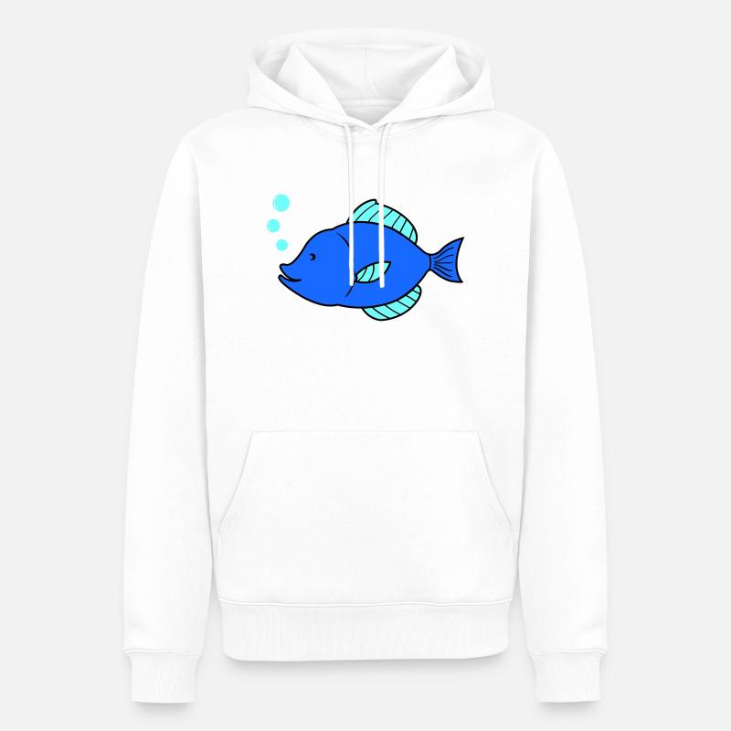 fisch comic - Männer Premium Bio Hoodie - Weiß