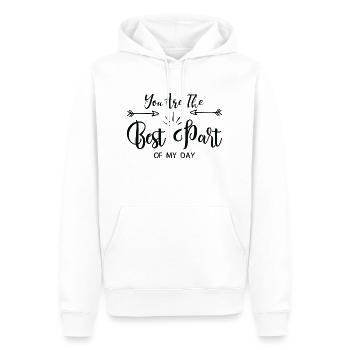 Tu es le meilleur - Sweat à capuche Premium bio Homme - blanc - Devant - Nico (187cm)