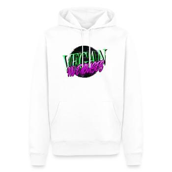 cool statement birthday present pro vegan - Männer Premium Bio Hoodie - Weiß - Vorne - Nico (187cm)