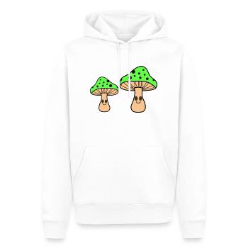 Champignons hypnotiques - Sweat à capuche Premium bio Homme - blanc - Devant - Nico (187cm)
