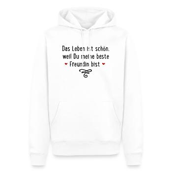 Beste Freundin - Männer Premium Bio Hoodie - Weiß - Vorne - Nico (187cm)