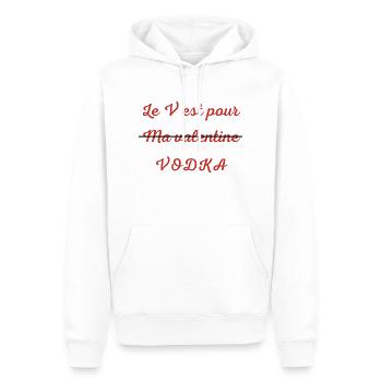 Saint Valentin - Sweat à capuche Premium bio Homme - blanc - Devant - Nico (187cm)