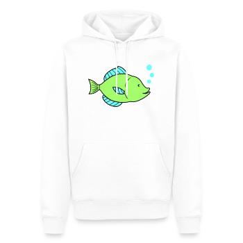 fisch comic - Männer Premium Bio Hoodie - Weiß - Vorne - Nico (187cm)