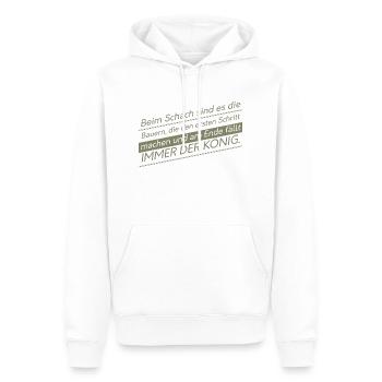 Dictons fermiers drôles - Sweat à capuche Premium bio Homme - blanc - Devant - Nico (187cm)