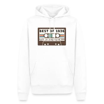 Best of 1936 - Sweat à capuche Premium bio Homme - blanc - Devant - Nico (187cm)