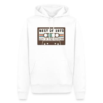 Best of 1973 - Sweat à capuche Premium bio Homme - blanc - Devant - Nico (187cm)