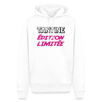 TANTINE limitierte Auflage - Männer Premium Bio Hoodie - Weiß - Vorne - Nico (187cm)