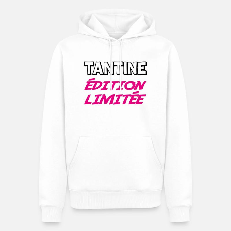 TANTINE édition limitée - Sweat à capuche Premium bio Homme - blanc