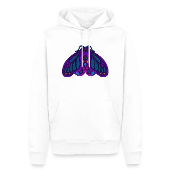 Art Nouveau Purple Moth - Men’s Premium Organic Hoodie - white - Front - Nico (187cm)